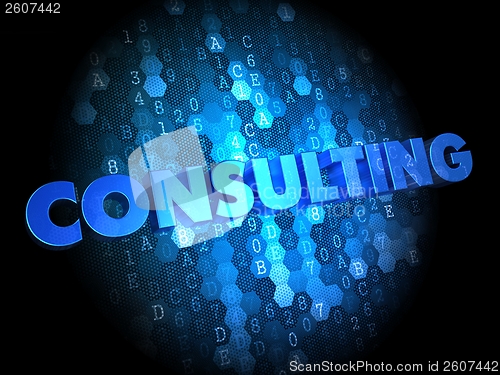 Image of Consulting on Dark Digital Background.