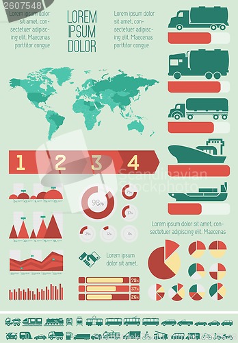 Image of Transportation Infographic Template.