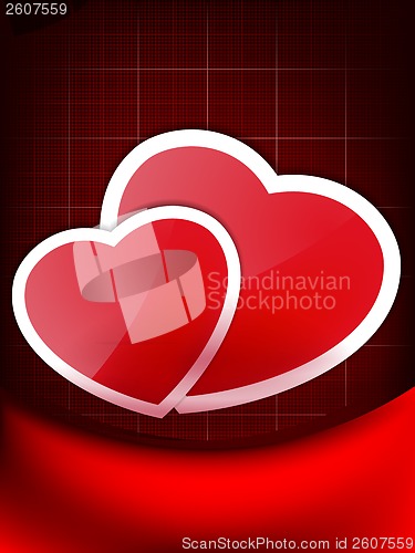 Image of Valentines Red Abstract Wallpaper. EPS 10