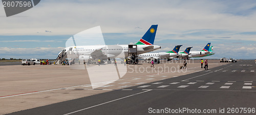 Image of WINDHOEK, NAMIBIA, 3 jan 2014 - Planes of Air Namibia at Windhoe