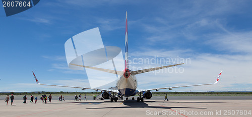 Image of WINDHOEK, NAMIBIA, 3 jan 2014 - Palen of British Airways at Wind