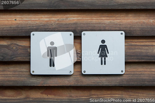 Image of Man and a lady toilet sign