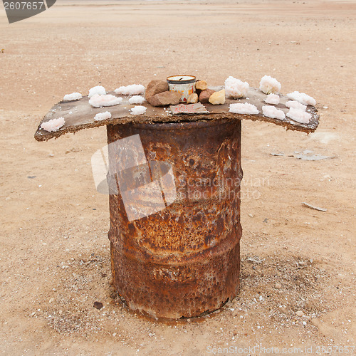 Image of Selling salt at the Atlantic coast, Namibia