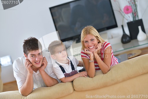 Image of family at home