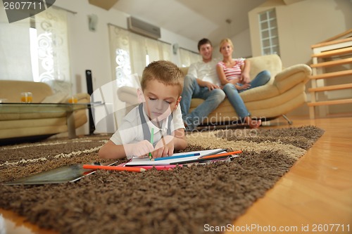 Image of family at home