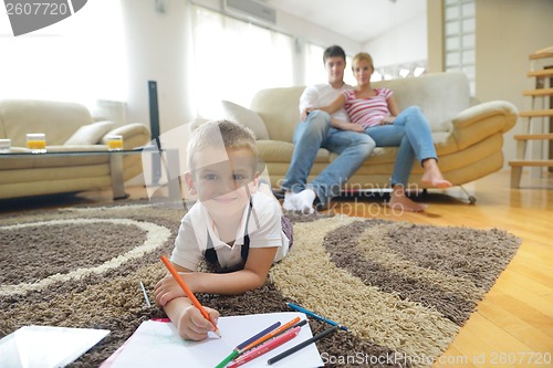 Image of family at home