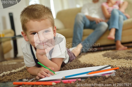 Image of family at home