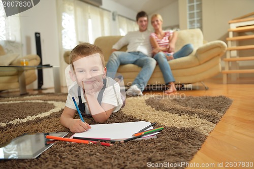 Image of family at home