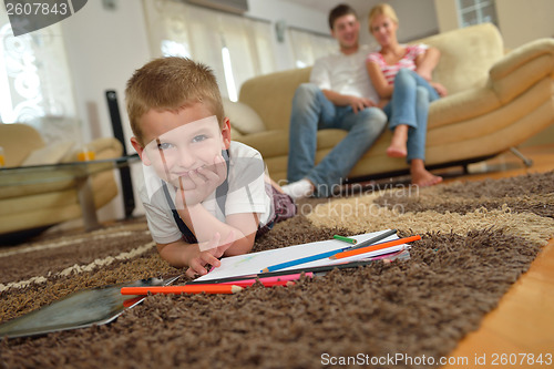 Image of family at home