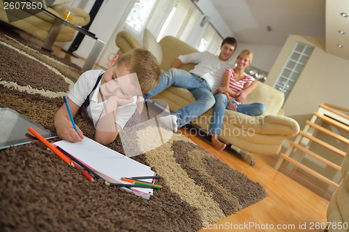 Image of family at home