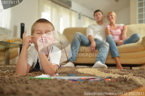 Image of family at home