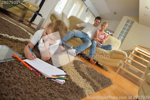 Image of family at home