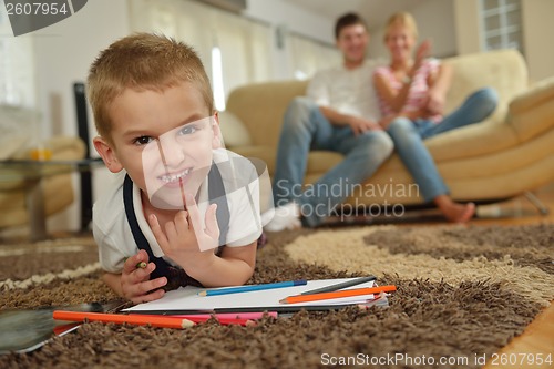 Image of family at home