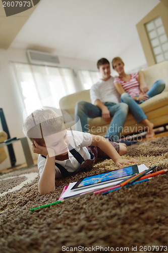 Image of family at home