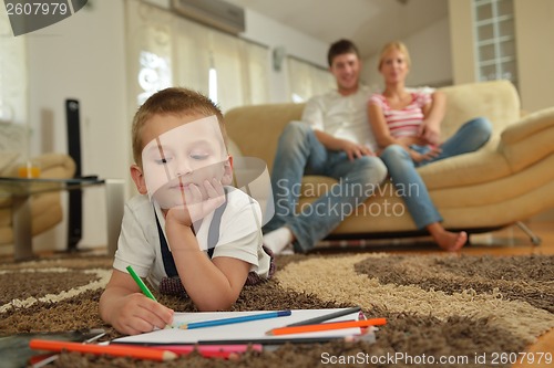 Image of family at home