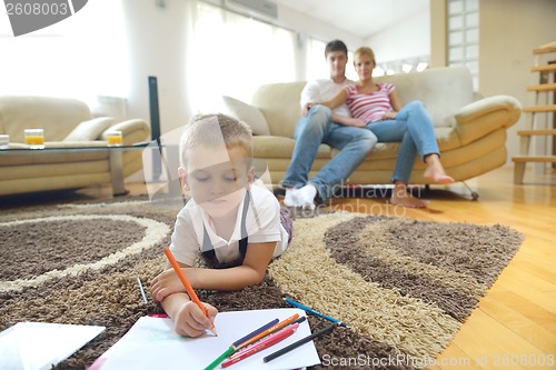 Image of family at home