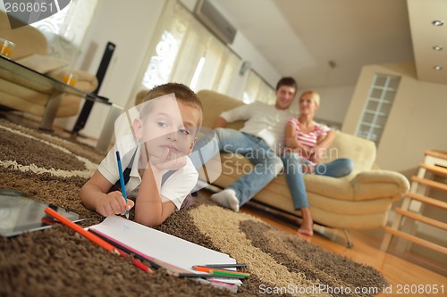 Image of family at home