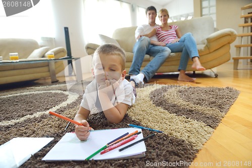 Image of family at home