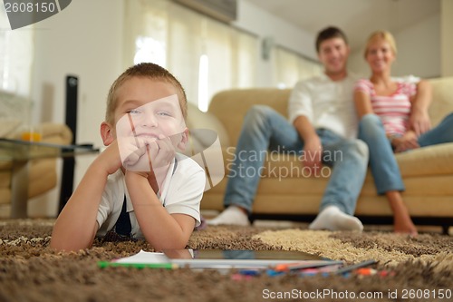 Image of family at home