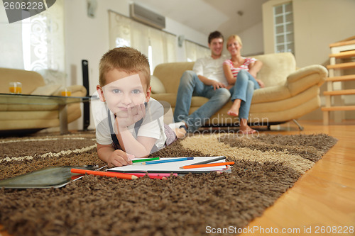 Image of family at home