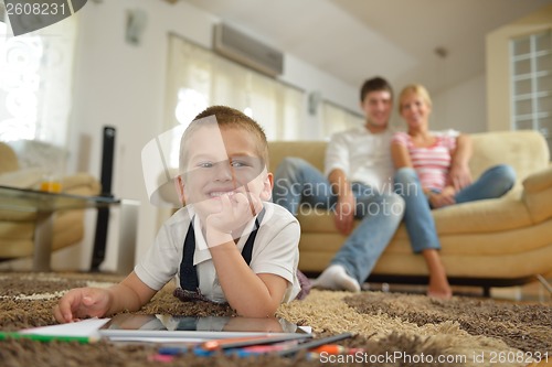 Image of family at home