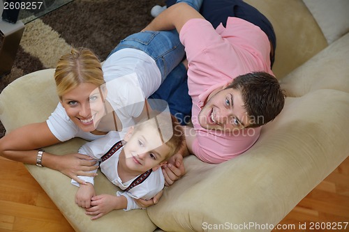 Image of family at home