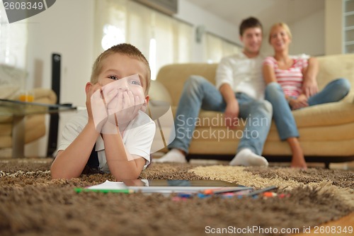 Image of family at home