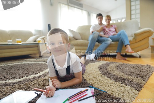 Image of family at home