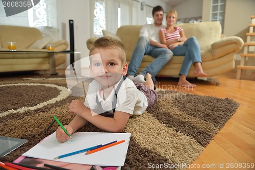 Image of family at home