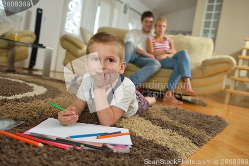 Image of family at home