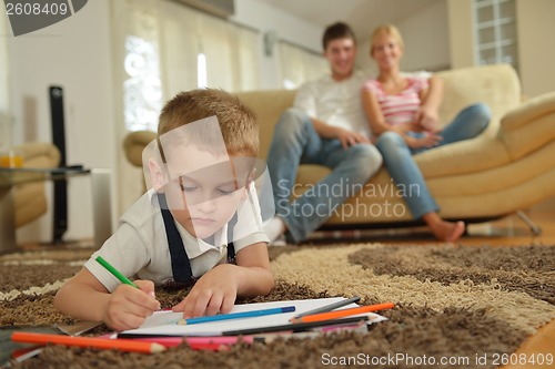 Image of family at home