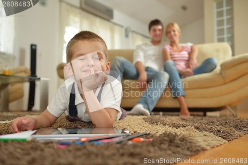 Image of family at home