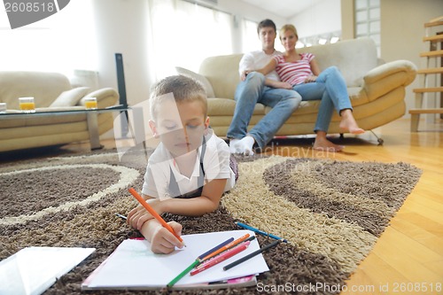 Image of family at home