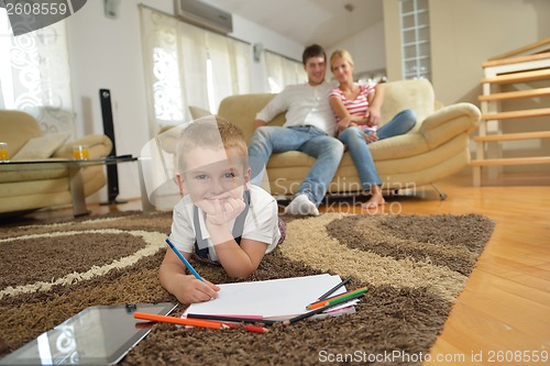 Image of family at home