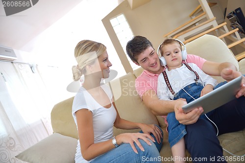 Image of family drawing on school board at home