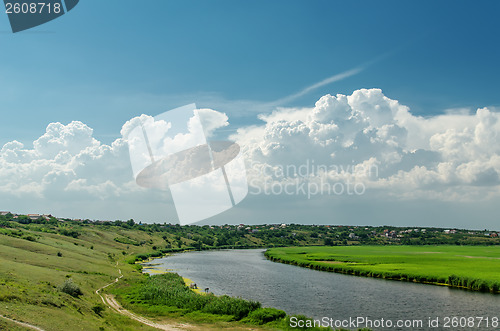Image of river under cloudy sky