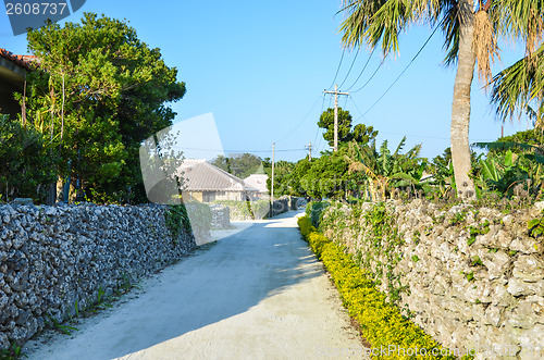 Image of Street with old stonewalls