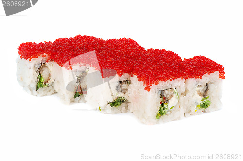 Image of Roll with cream cheese, tobiko caviar