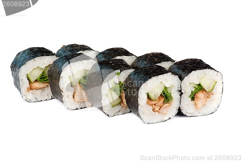 Image of sushi rolls