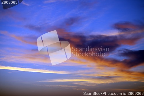 Image of Multicolor sunrise sky on summer sea