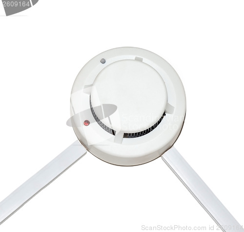 Image of detector fire alarm on a white background 