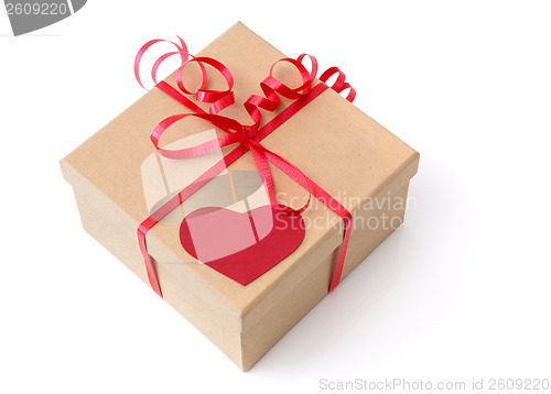 Image of Valentine gift box with red heart