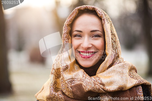 Image of Business woman wearing headscarf