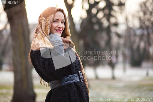 Image of Business woman wearing headscarf