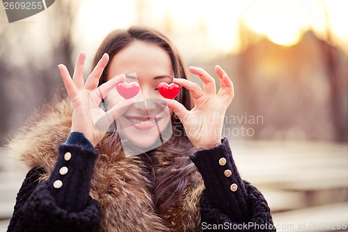 Image of Valentines day girl in love