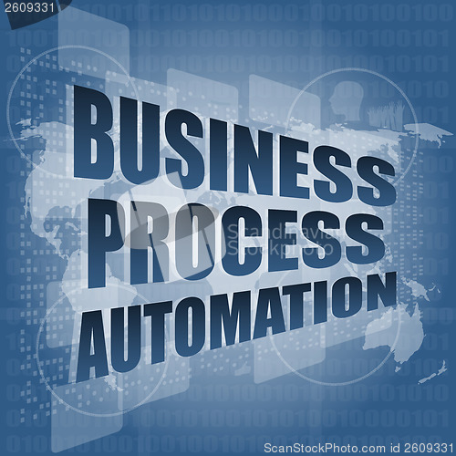 Image of business process automation interface hi technology