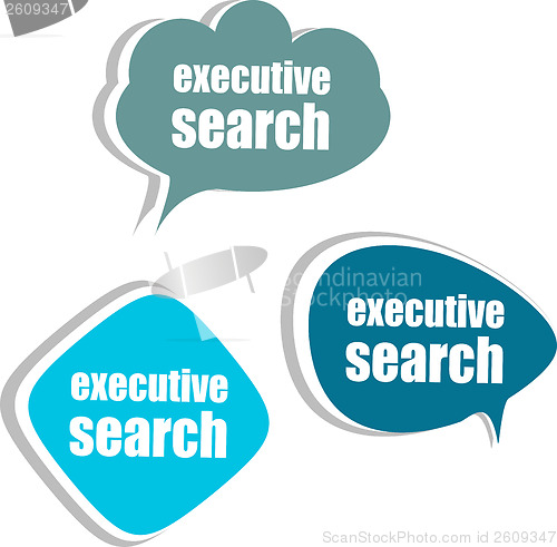 Image of executive search. Set of stickers, labels, tags. Business banners, Template for infographics