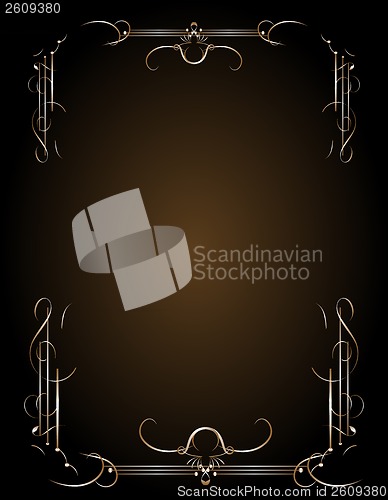 Image of llustration the luxury gold pattern ornament