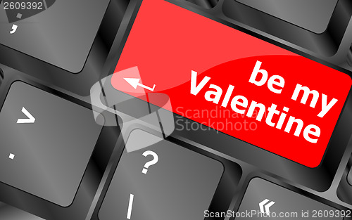 Image of Computer keyboard key - Be my Valentine