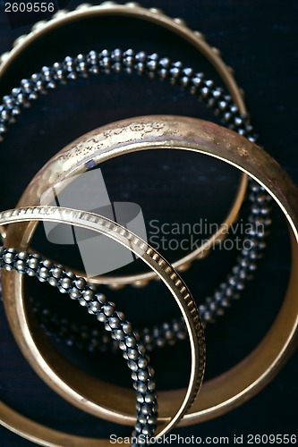 Image of antique bronze bracelets